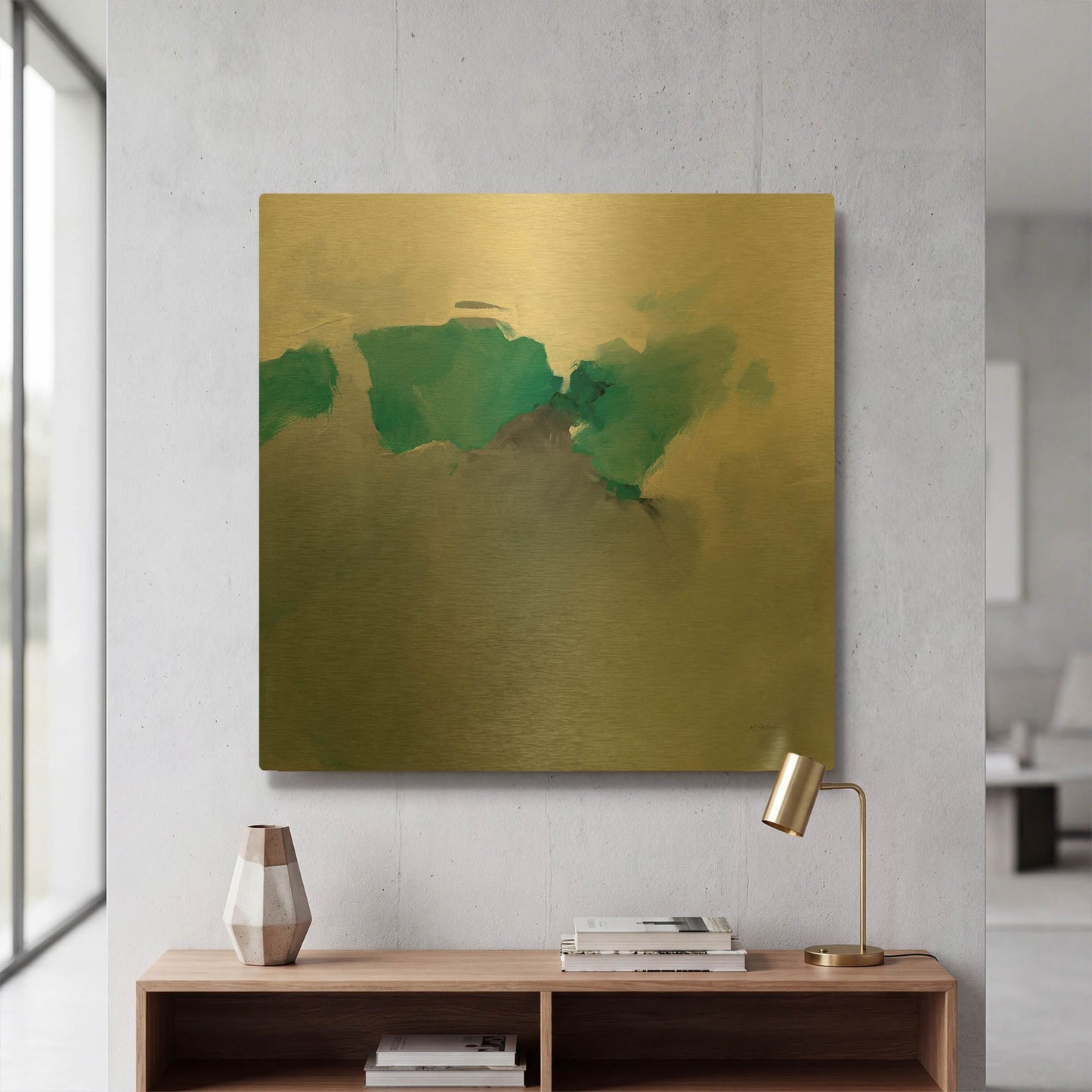 'Dark To Light Peacock' By Mike Schick Gold Metal Wall Art