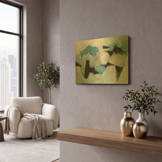 'Shadow Of Winter' By Mike Schick Gold Metal Wall Art