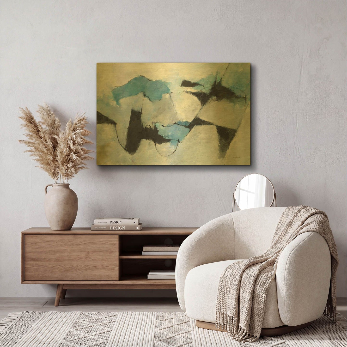 'Shadow Of Winter' By Mike Schick Gold Metal Wall Art