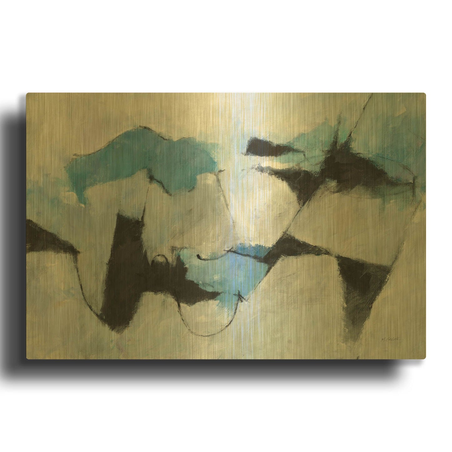 'Shadow Of Winter' By Mike Schick Gold Metal Wall Art