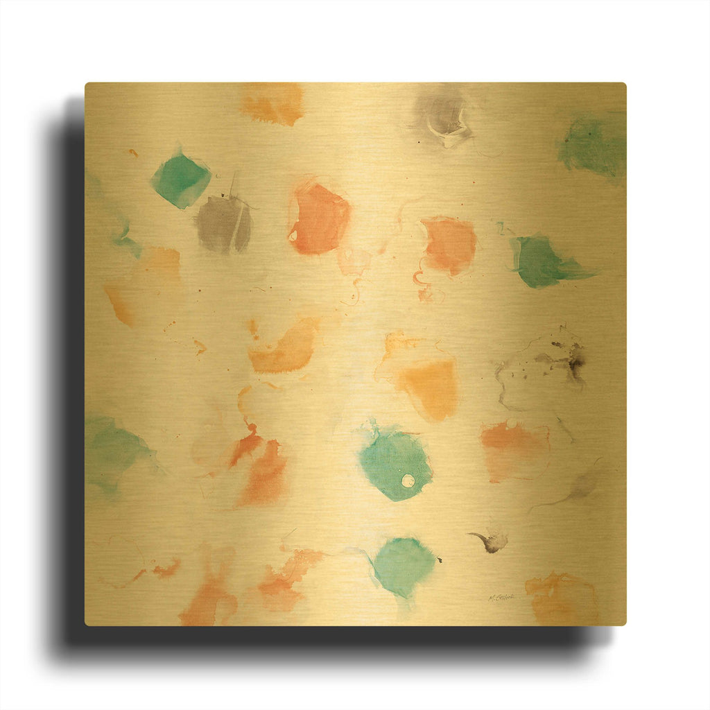 'Sunflower Nougat I' By Mike Schick Gold Metal Wall Art