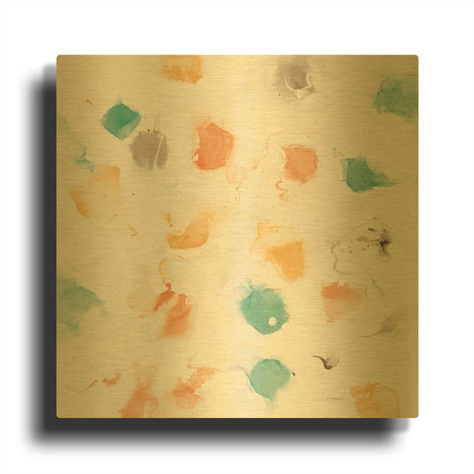 'Sunflower Nougat I' By Mike Schick Gold Metal Wall Art