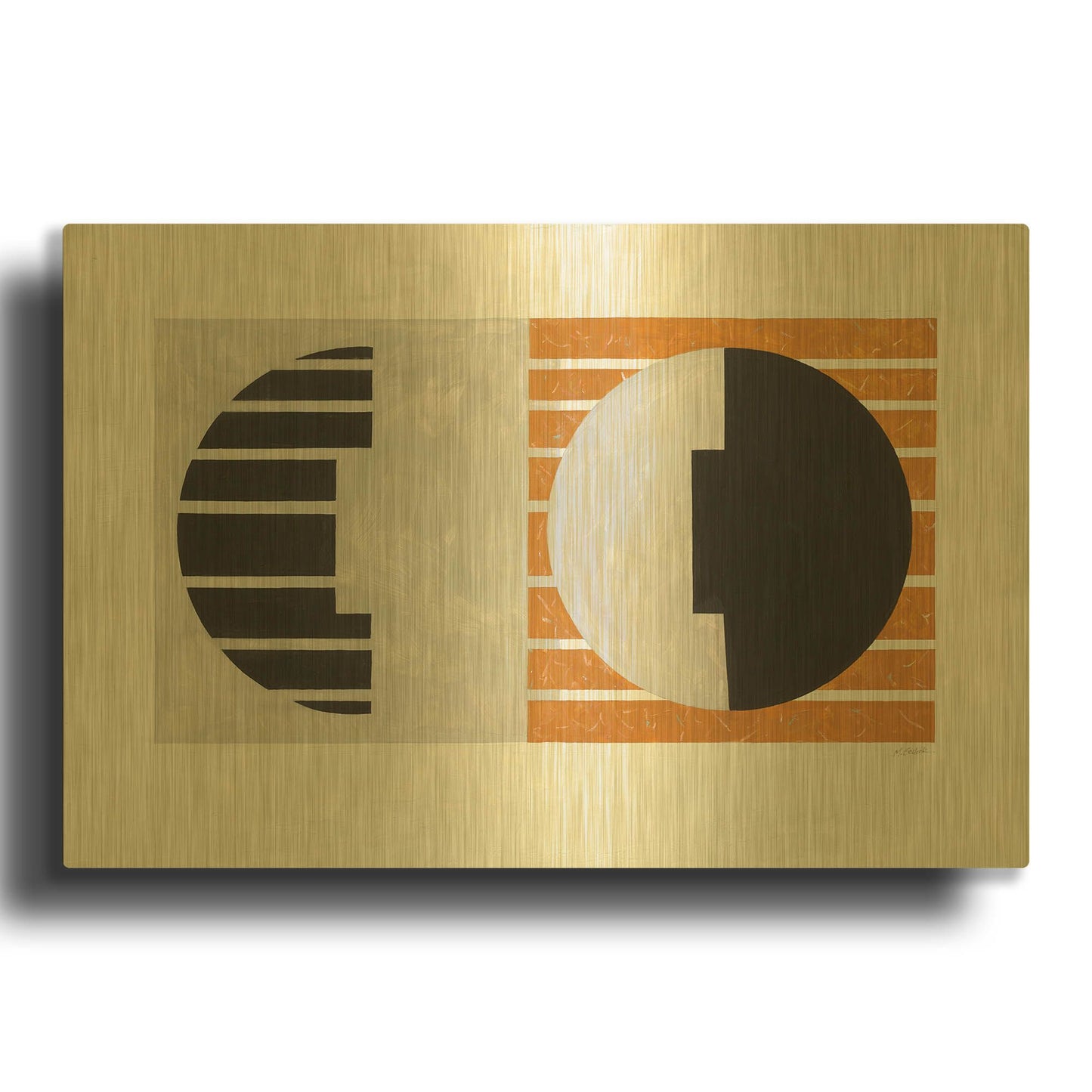 'Latitude' By Mike Schick Gold Metal Wall Art