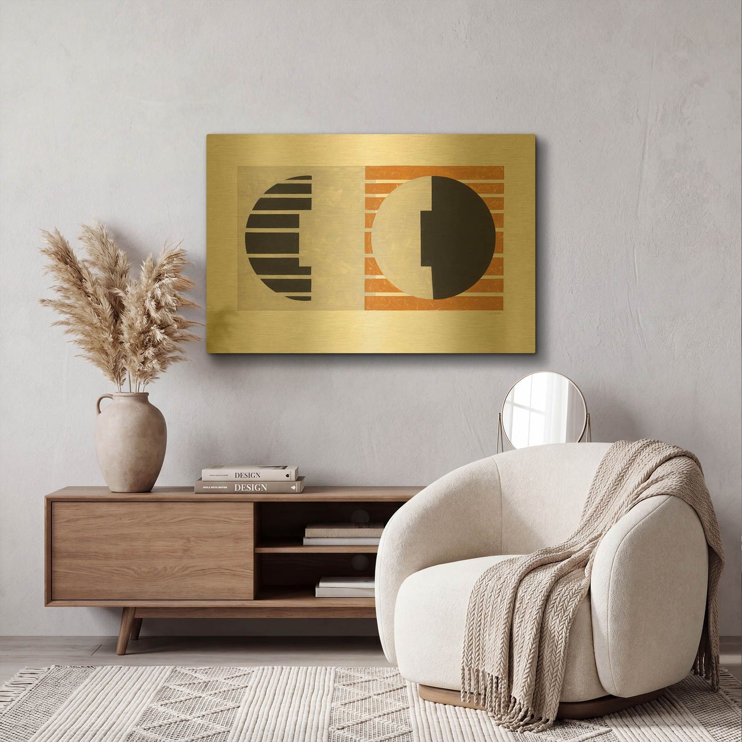 'Latitude' By Mike Schick Gold Metal Wall Art