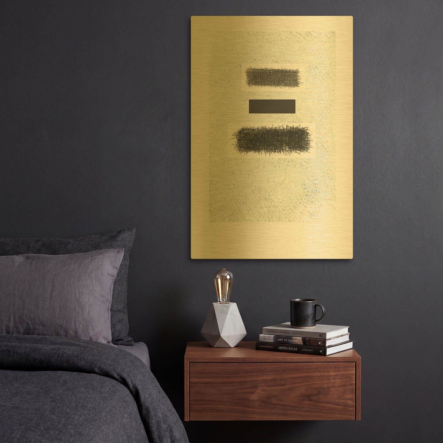 'Blackout' By Mike Schick Gold Metal Wall Art