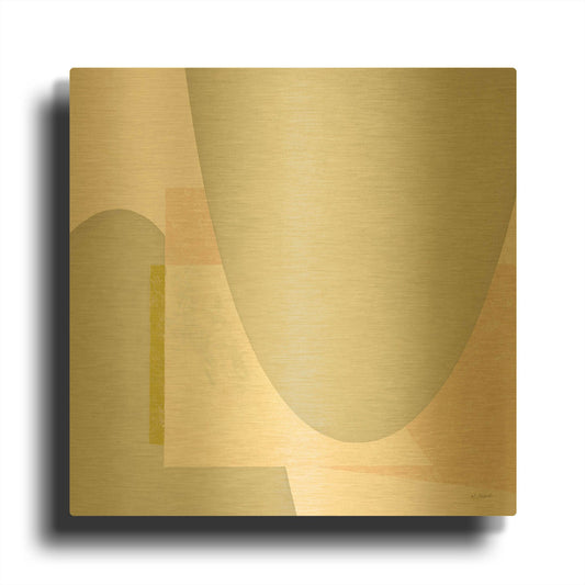 'Blackbird Neutral' By Mike Schick Gold Metal Wall Art