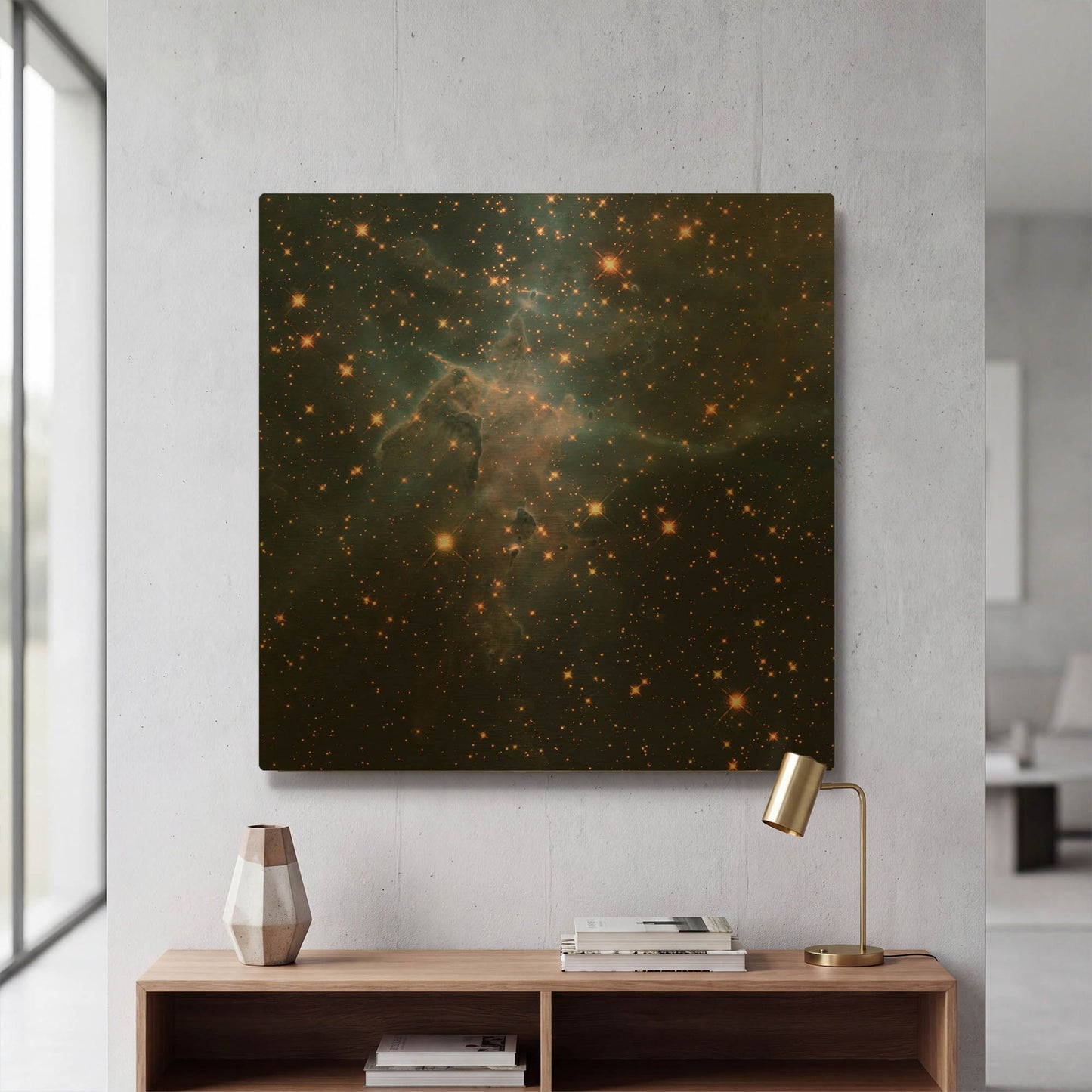 'Mystic Mountain Infrared' By NASA Space Photos Gold Metal Wall Art