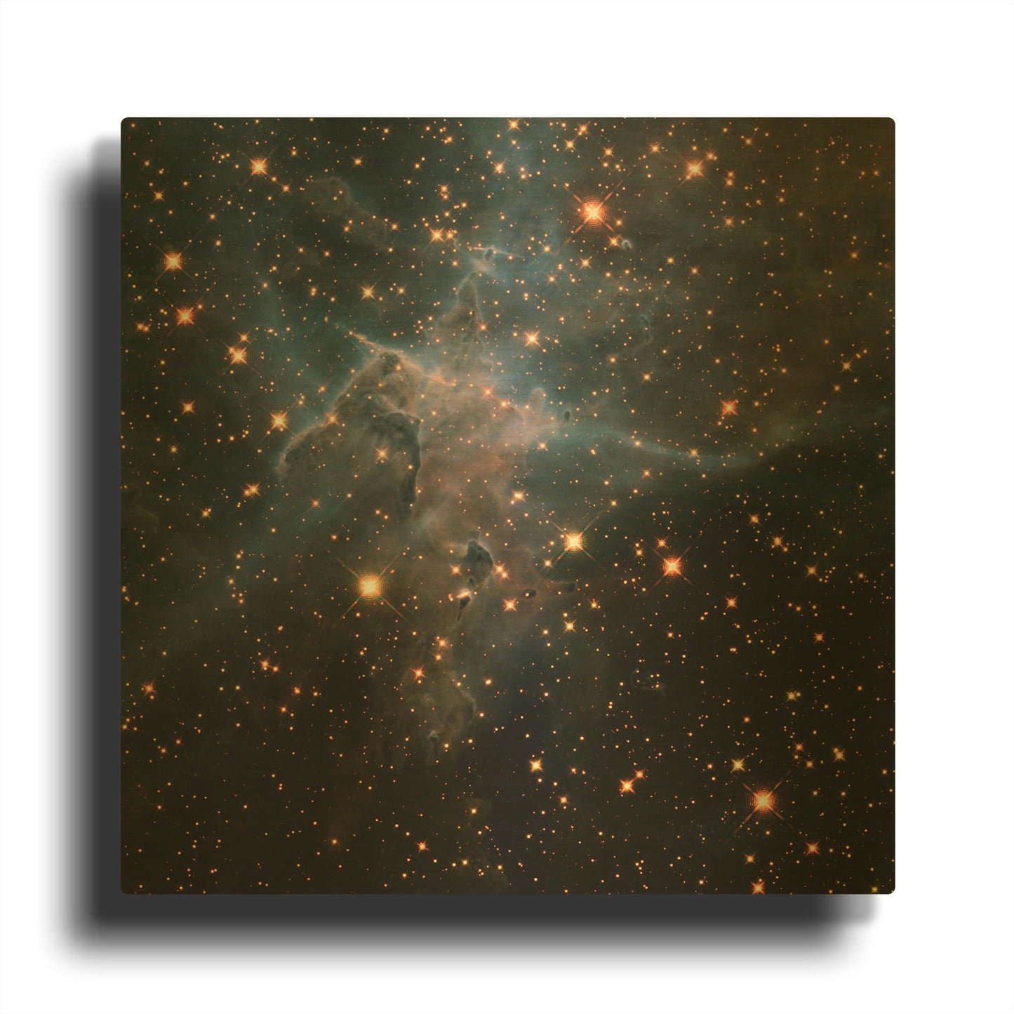 'Mystic Mountain Infrared' By NASA Space Photos Gold Metal Wall Art