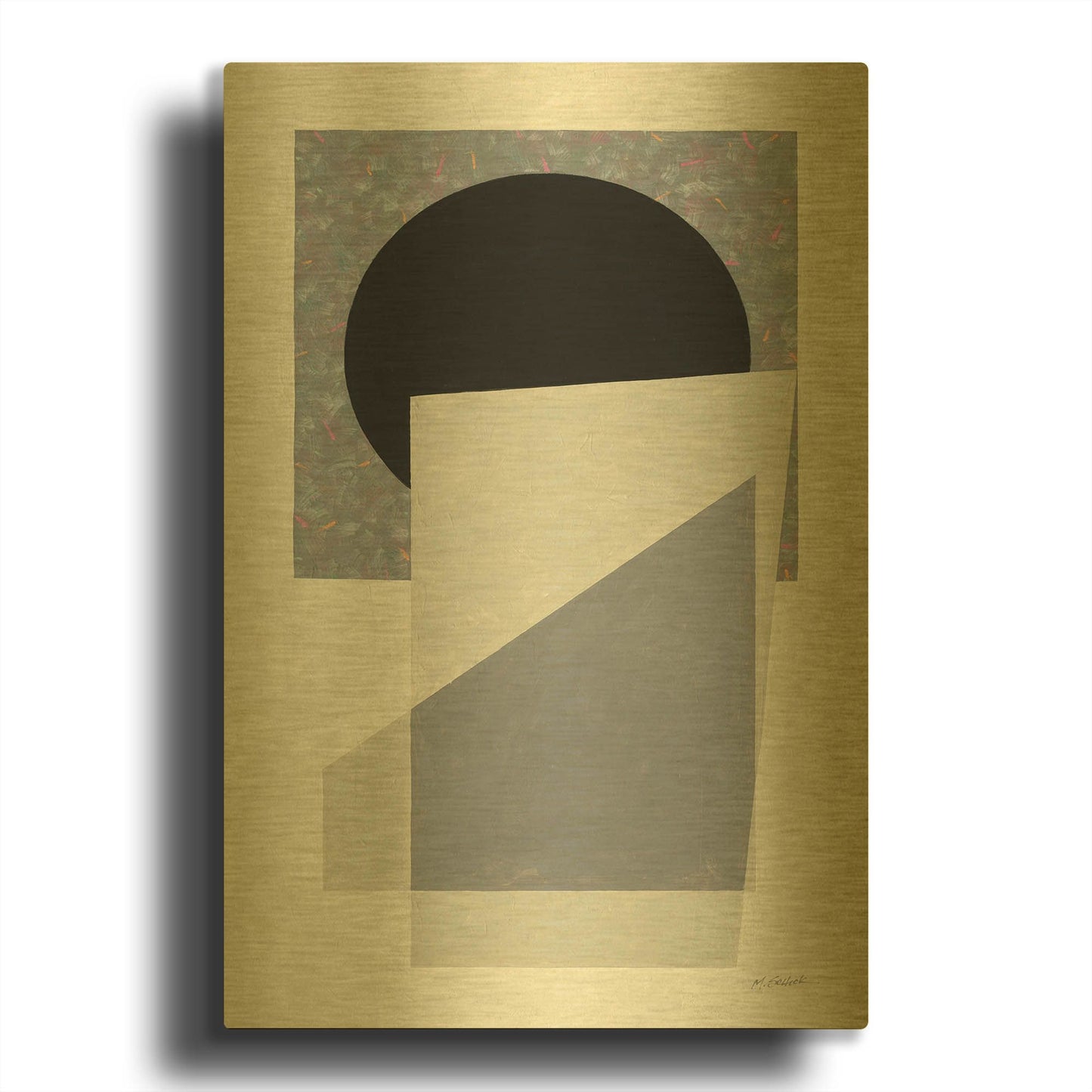 'Full Moon I' By Mike Schick Gold Metal Wall Art