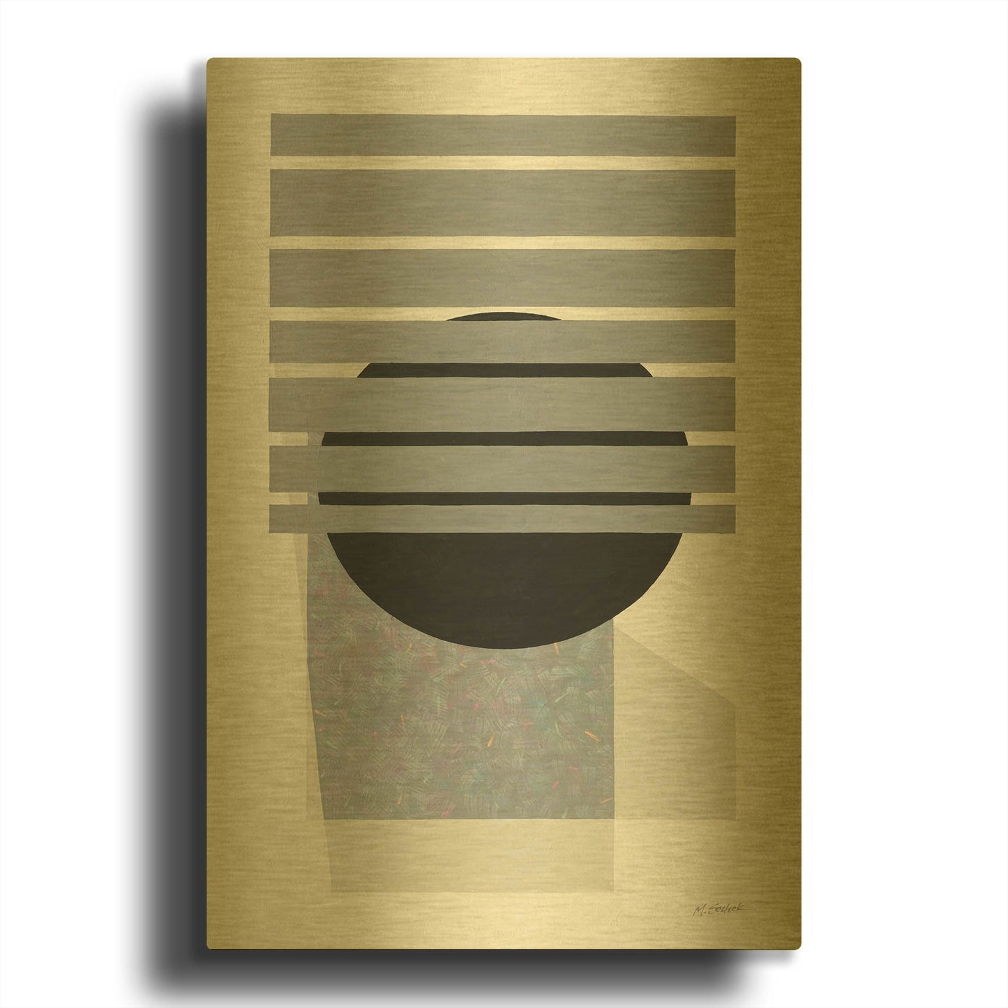 'Full Moon II' By Mike Schick Gold Metal Wall Art