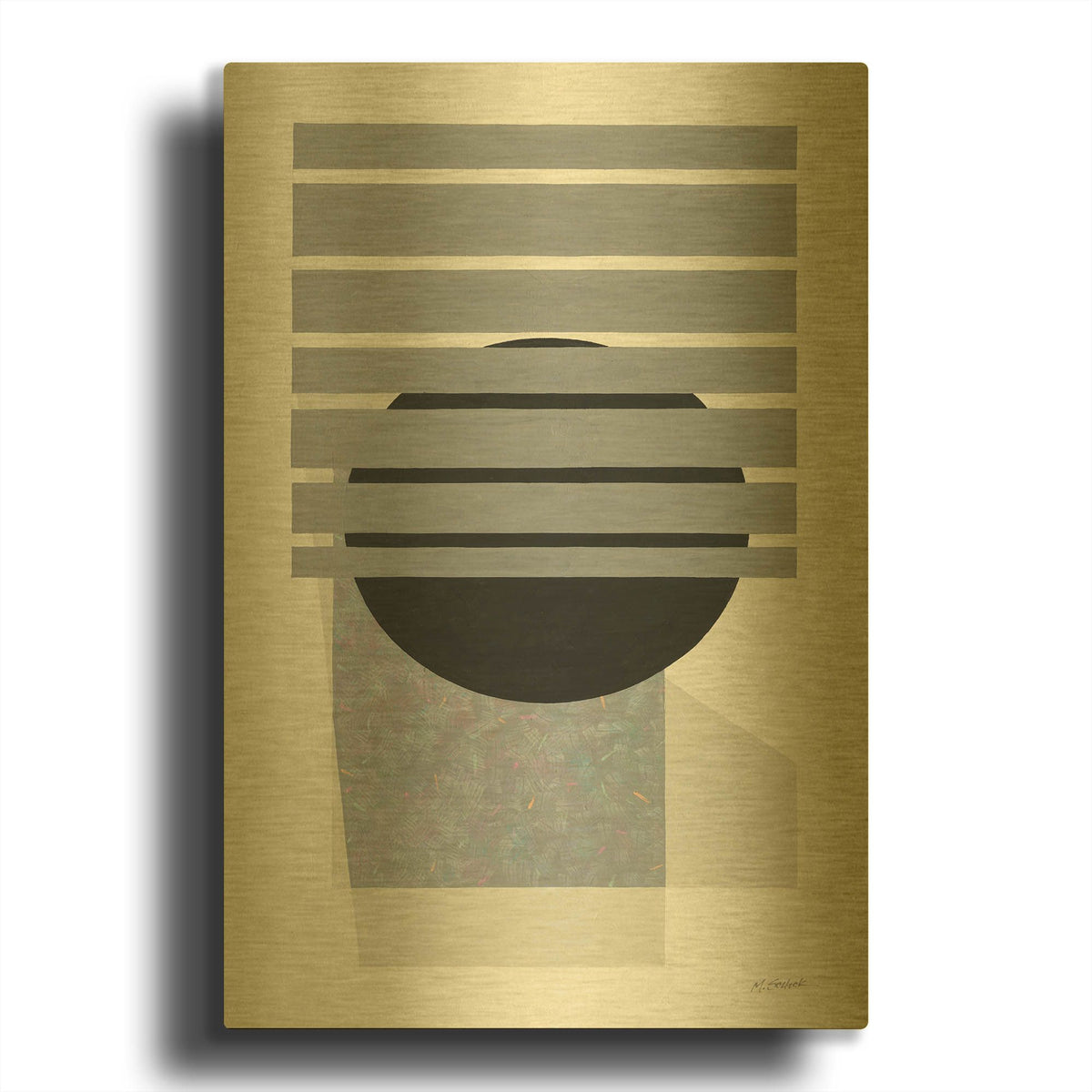 'Full Moon II' By Mike Schick Gold Metal Wall Art