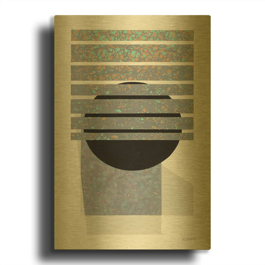 'Full Moon II V2' By Mike Schick Gold Metal Wall Art