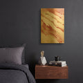 'Drift V2 Red' By Mike Schick Gold Metal Wall Art