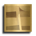'Sunny Side Up Brown' By Mike Schick Gold Metal Wall Art