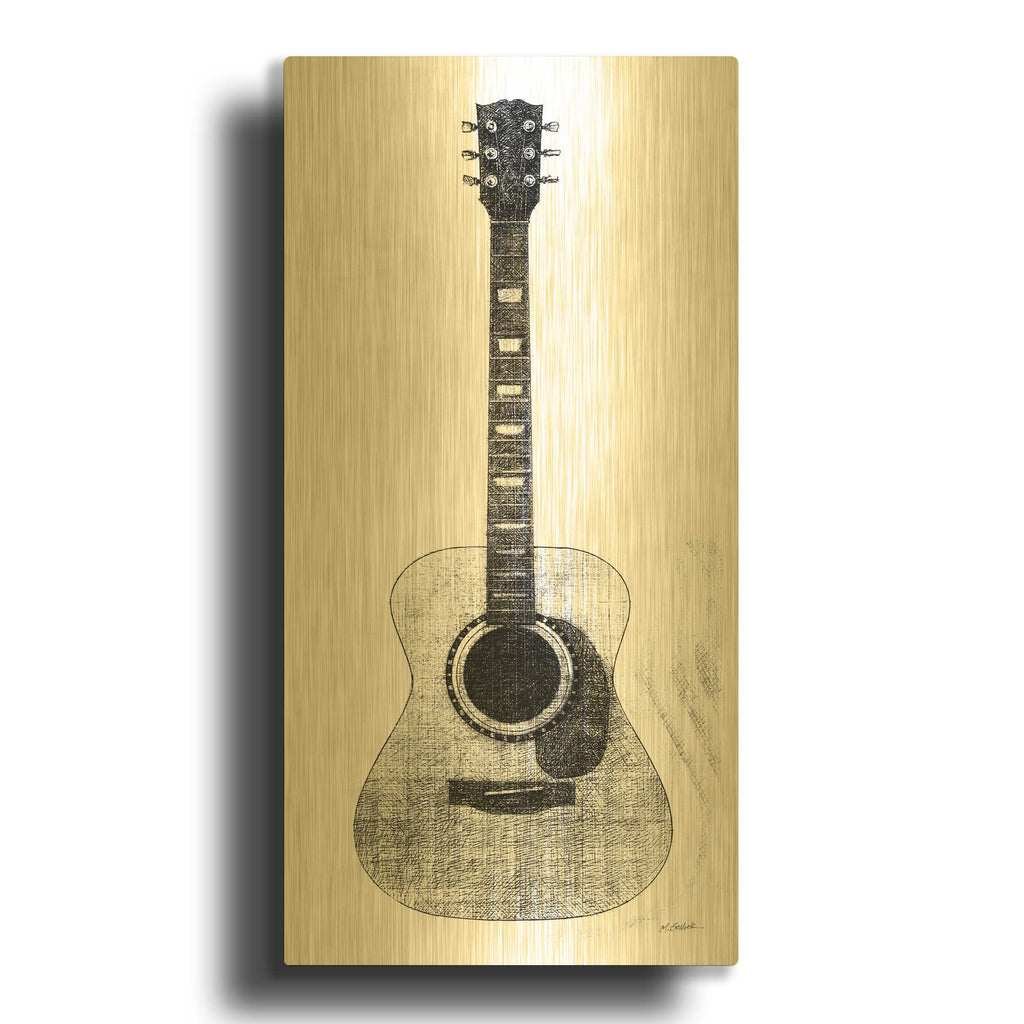 'Garage Band II' By Mike Schick Gold Metal Wall Art