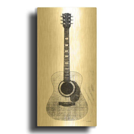 'Garage Band II' By Mike Schick Gold Metal Wall Art