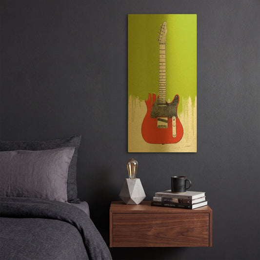 'Garage Band I Paint' By Mike Schick Gold Metal Wall Art