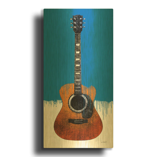'Garage Band II Paint' By Mike Schick Gold Metal Wall Art