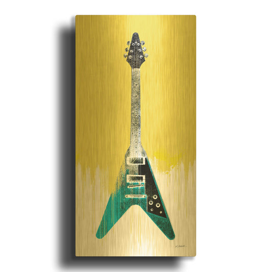 'Garage Band III Paint' By Mike Schick Gold Metal Wall Art