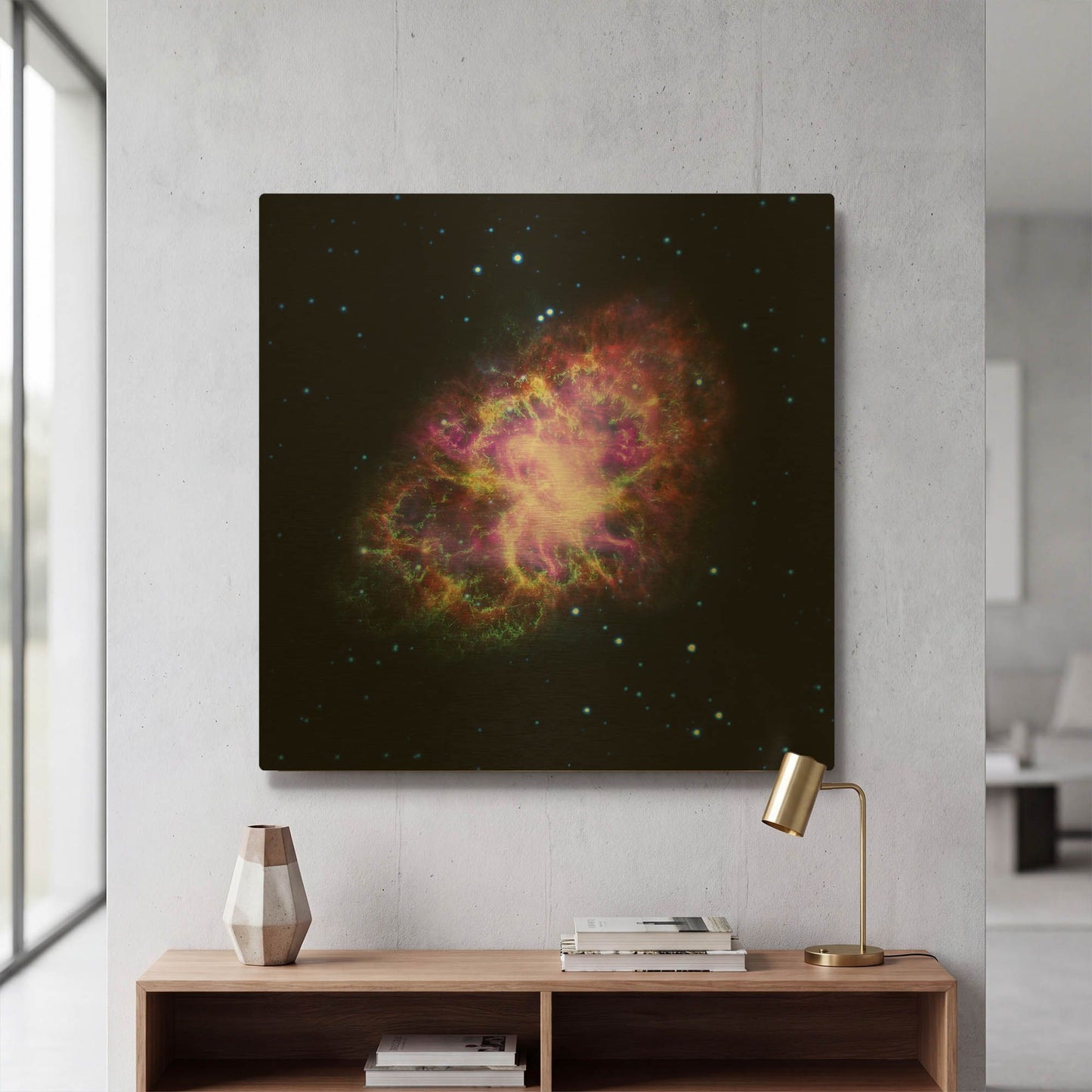 'Crab Nebula Multi-Wavelengths' By NASA Space Photos Gold Metal Wall Art