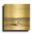 'Influence Of Line And Color Neutral' By Mike Schick Gold Metal Wall Art