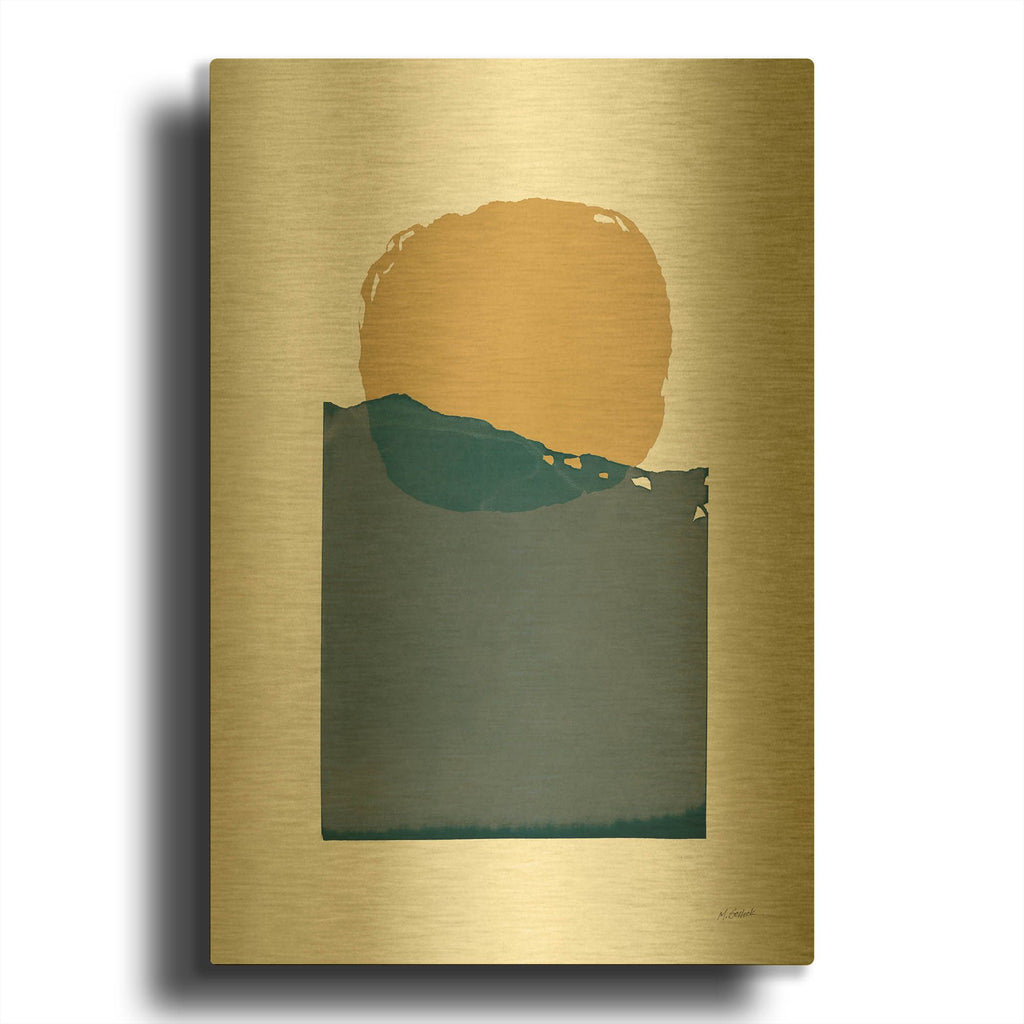 'Buoyant Dark' By Mike Schick Gold Metal Wall Art