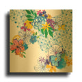 'Flower Power IV' By Mike Schick Gold Metal Wall Art