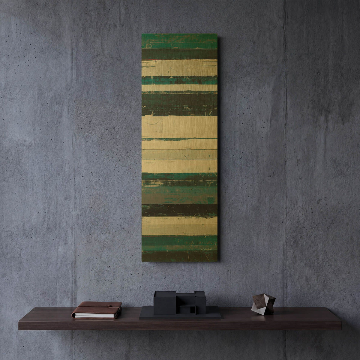 'Blue Zephyr IV' By Mike Schick Gold Metal Wall Art