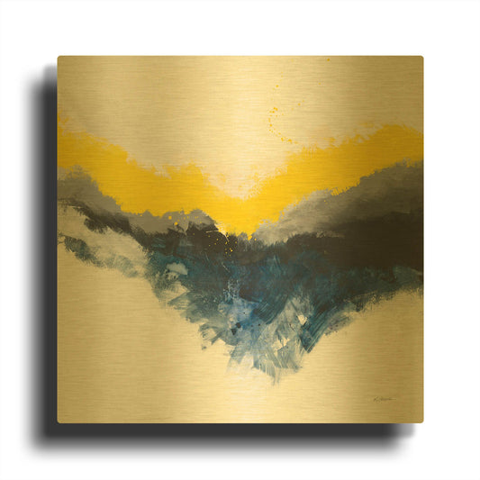 'Cascade' By Mike Schick Gold Metal Wall Art