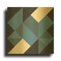 'Triangles I' By Mike Schick Gold Metal Wall Art