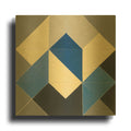 'Triangles IV' By Mike Schick Gold Metal Wall Art