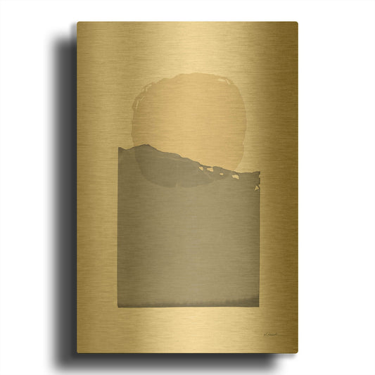 'Buoyant Neutral' By Mike Schick Gold Metal Wall Art
