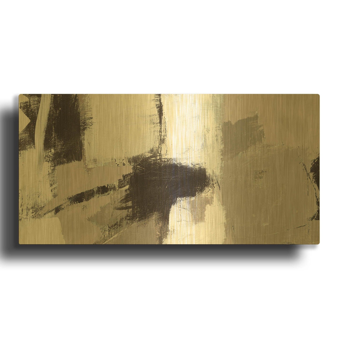'Catalina I Neutral Crop' By Mike Schick Gold Metal Wall Art
