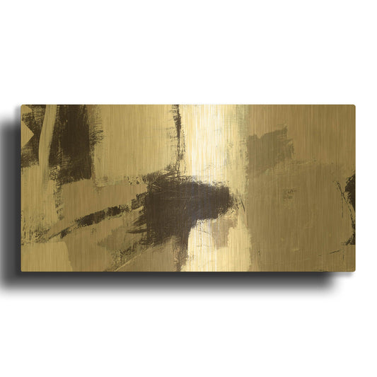 'Catalina I Neutral Crop' By Mike Schick Gold Metal Wall Art