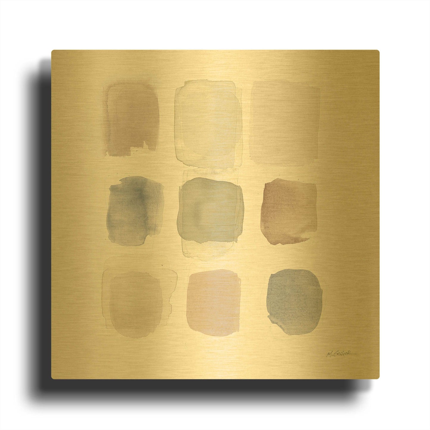 'Natural Haze' By Mike Schick Gold Metal Wall Art