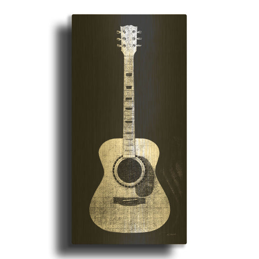 'Garage Band II Wb' By Mike Schick Gold Metal Wall Art