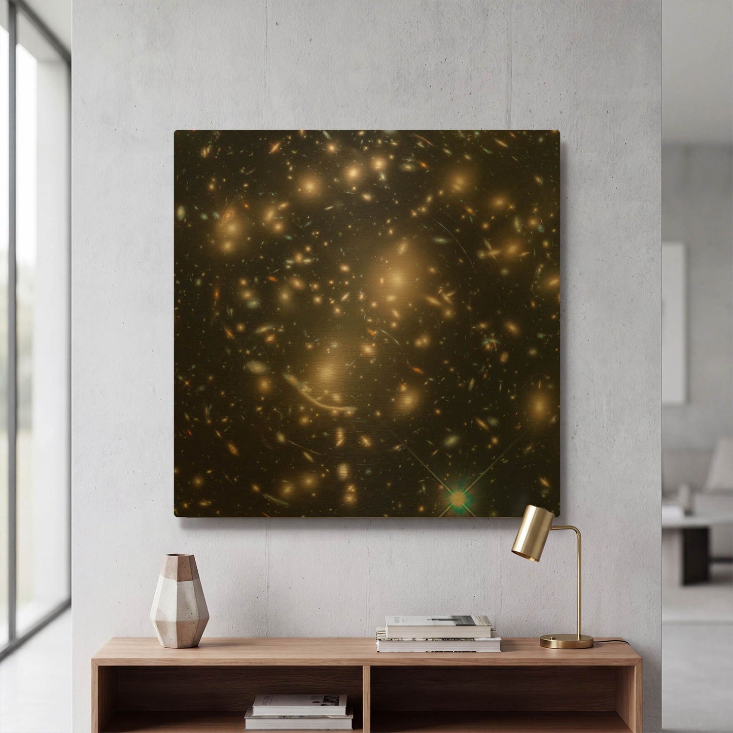 'Abell 370' By NASA Space Photos Gold Metal Wall Art