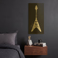 'Garage Band III Wb' By Mike Schick Gold Metal Wall Art