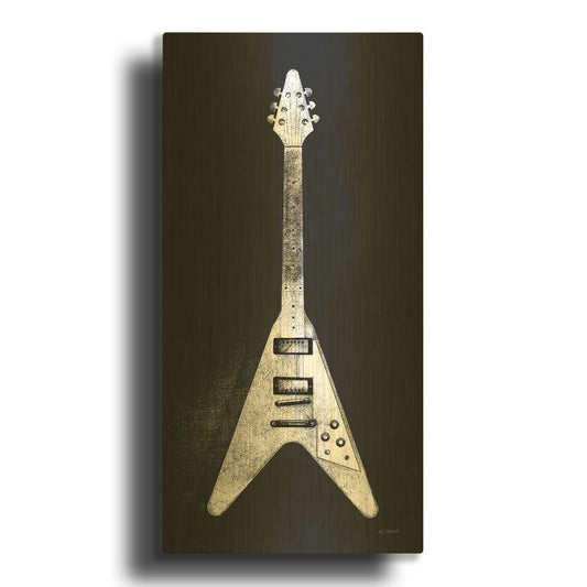 'Garage Band III Wb' By Mike Schick Gold Metal Wall Art