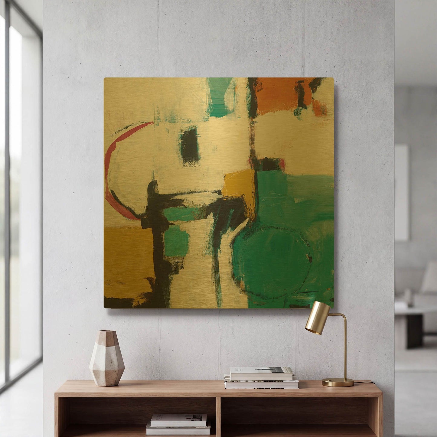 'Catalina II Pink' By Mike Schick Gold Metal Wall Art
