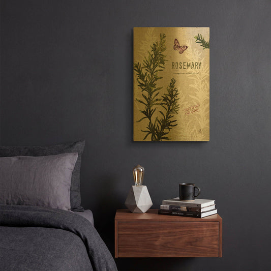'Organic Rosemary' By Studio Mousseau Gold Metal Wall Art