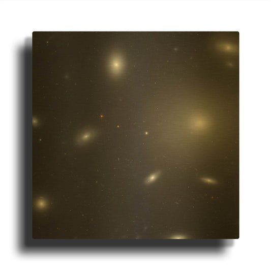 'NGC 4874' By NASA Space Photos Gold Metal Wall Art