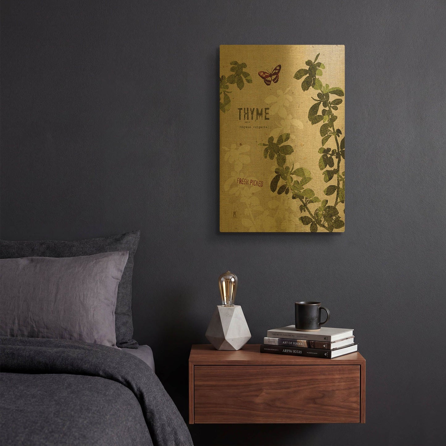 'Organic Thyme' By Studio Mousseau Gold Metal Wall Art