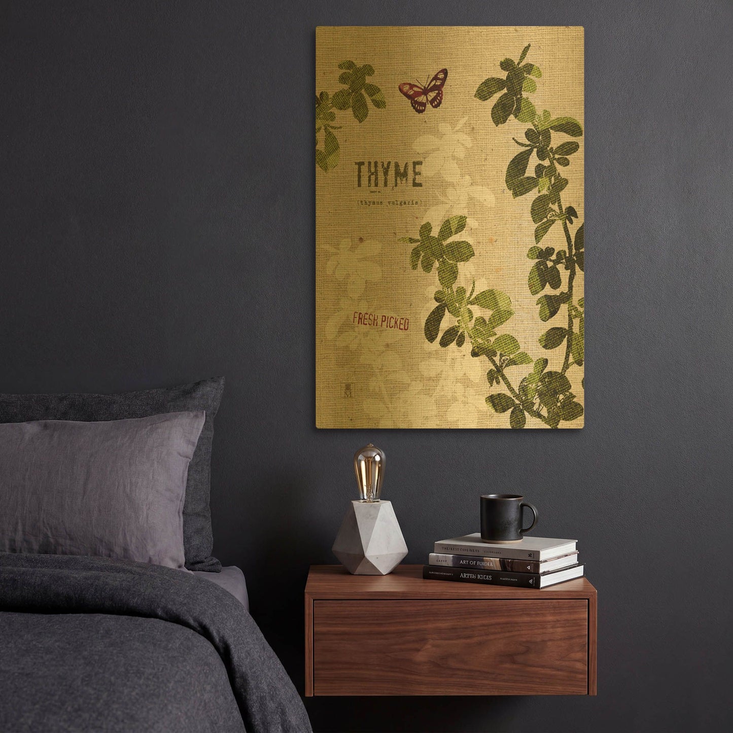 'Organic Thyme' By Studio Mousseau Gold Metal Wall Art