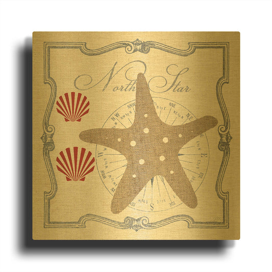 'Pacific Starfish' By Studio Mousseau Gold Metal Wall Art