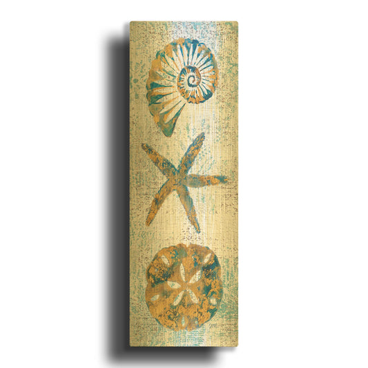 'Coastal Beauty Panel I' By Studio Mousseau Gold Metal Wall Art