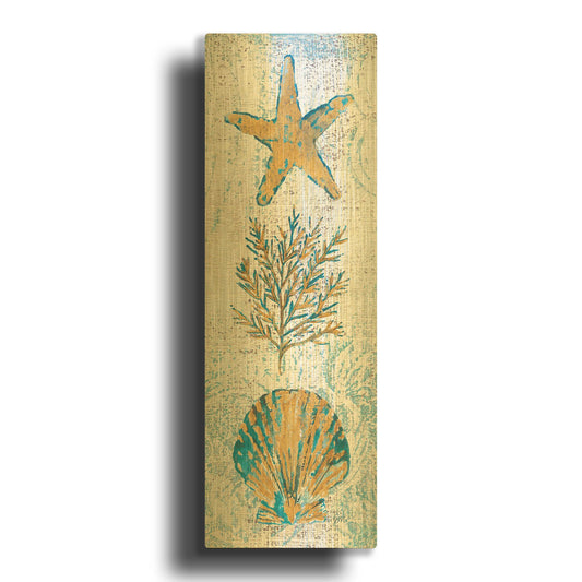 'Coastal Beauty Panel II' By Studio Mousseau Gold Metal Wall Art
