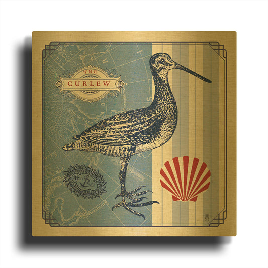 'Sea Bird III' By Studio Mousseau Gold Metal Wall Art