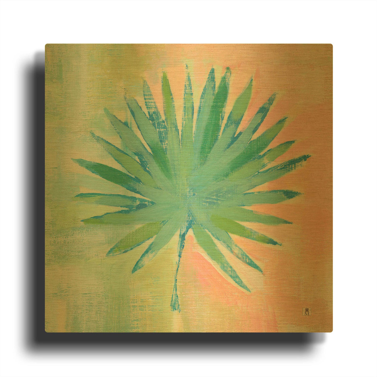 'Beach Cove Leaves II' By Studio Mousseau Gold Metal Wall Art
