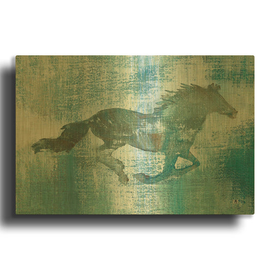 'Mustang Study' By Studio Mousseau Gold Metal Wall Art